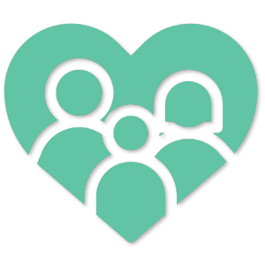 Untitled design – 2025-08-19T074825.191 Teal heart shape with three human figures inside, symbolizing a family.